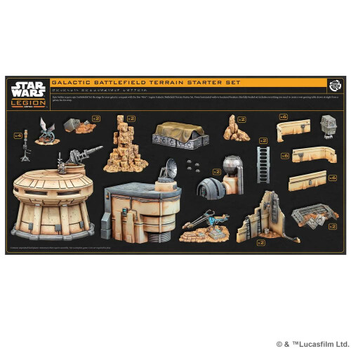 Asmodee Star Wars: Legion Galactic Battlefield Terrain Starter Set - Board Game