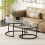 Homcom (Not Specified) HOMCOM 2 Pcs Stacking Coffee Table Set Steel Frame 1