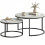 Homcom (Not Specified) HOMCOM 2 Pcs Stacking Coffee Table Set Steel Frame 2