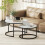 Homcom (White) HOMCOM 2 Pcs Stacking Coffee Table Set Steel Frame 1