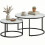 Homcom (White) HOMCOM 2 Pcs Stacking Coffee Table Set Steel Frame 2