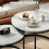 Homcom (Not Specified) HOMCOM 2 Pcs Stacking Coffee Table Set Steel Frame 4