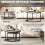 Homcom (Not Specified) HOMCOM 2 Pcs Stacking Coffee Table Set Steel Frame 5