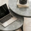 Homcom (Grey) HOMCOM 2 Pcs Stacking Coffee Table Set Steel Frame 9