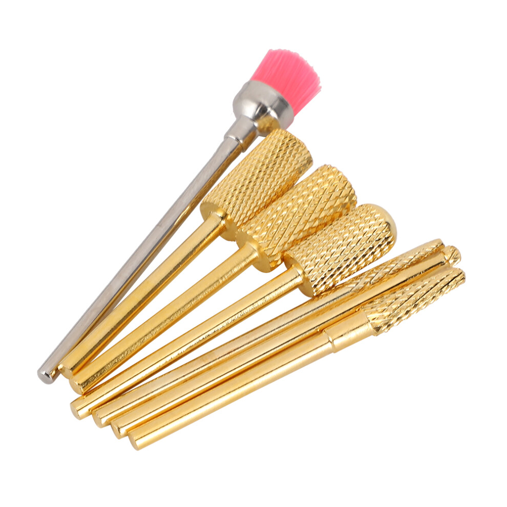 7-Piece Tungsten Alloy Nail Drill Bits Set for Manicure and Pedicure
