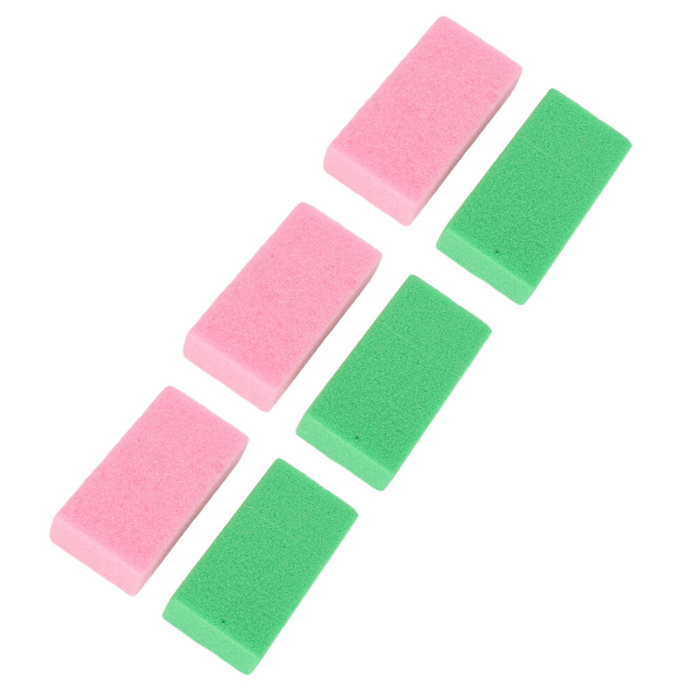 Pink/Green 6Pcs Pumice Stone Set - Exfoliation Pedicure Scrubber &