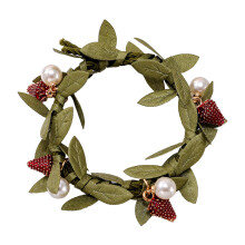 (1) Strawberry Headband with Leaves for Women