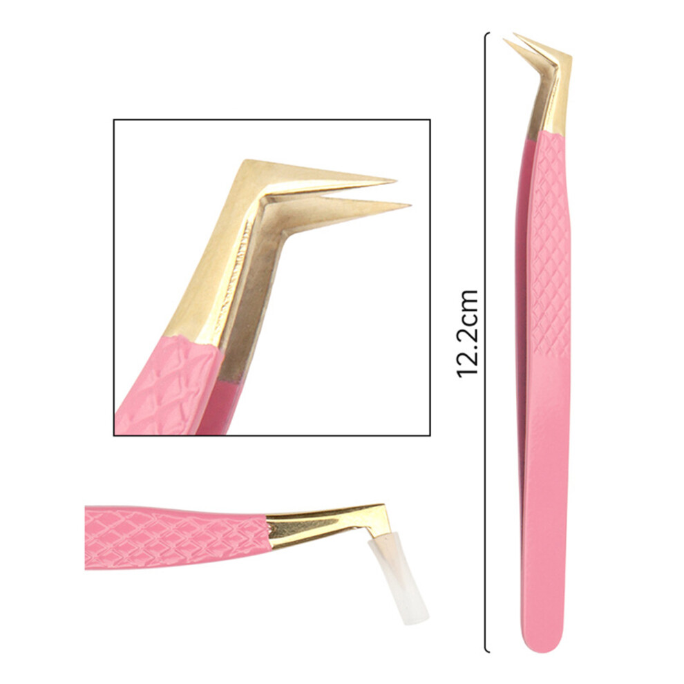 Dachuang Beauty (Big Eagle Beak) Precision Eyelash Tweezers - Stainless Steel Grip