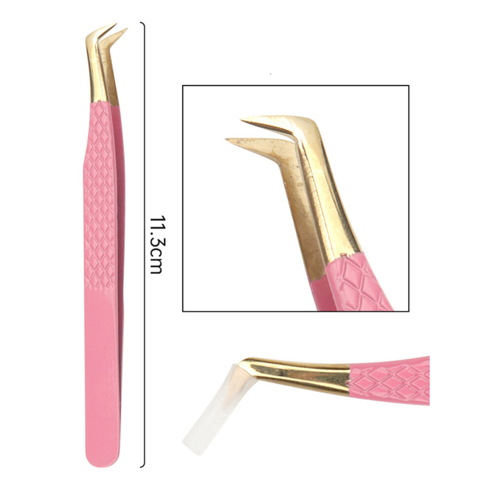 Dachuang Beauty (Olecranon) Precision Eyelash Tweezers - Stainless Steel Grip