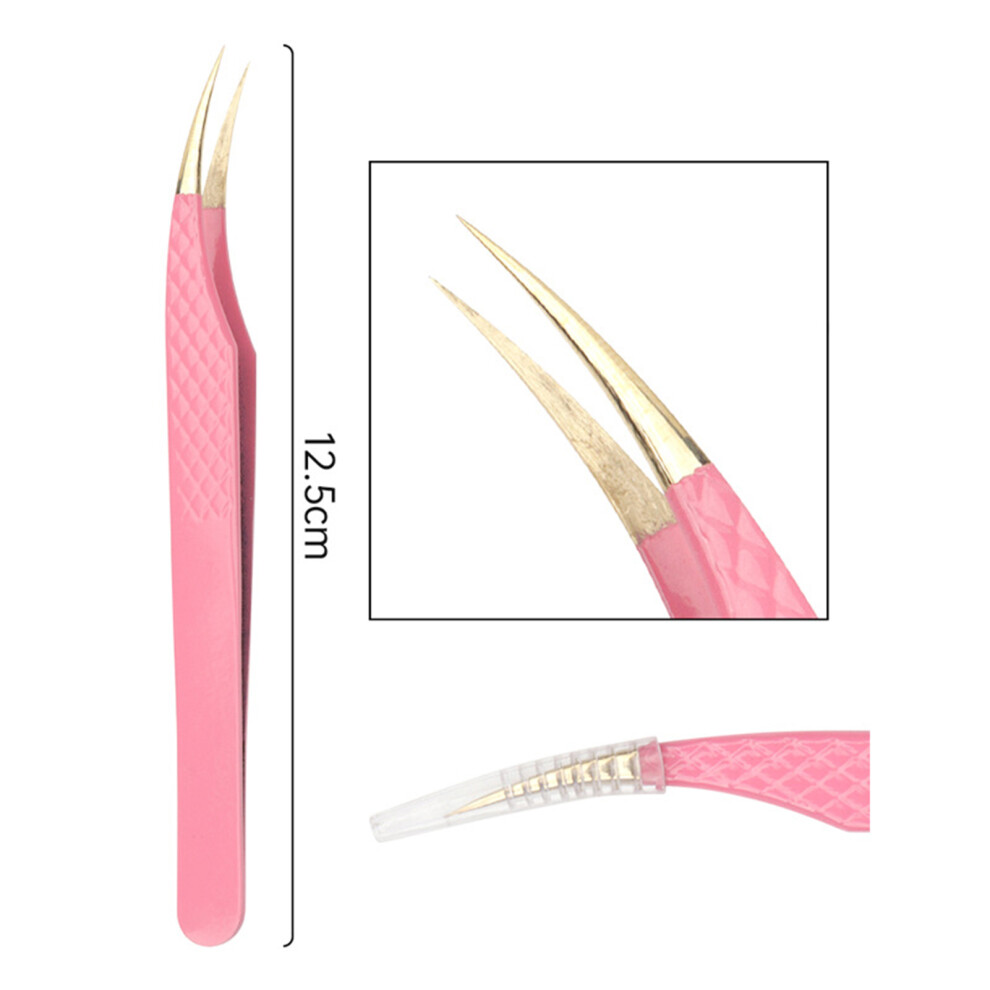 Dachuang Beauty (Dolphin Clip) Precision Eyelash Tweezers - Stainless Steel Grip
