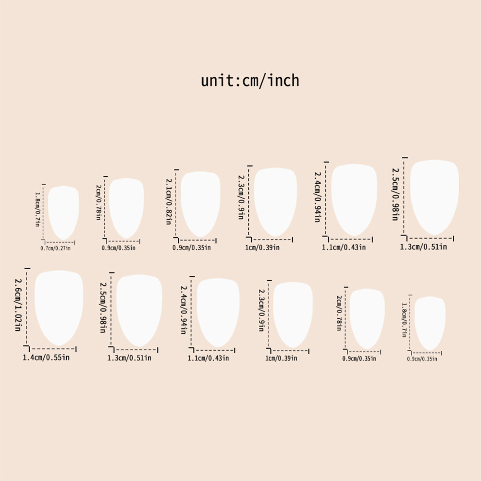 Dachuang Beauty Blue 24Pcs Dark Ombre Fake Nails Reusable