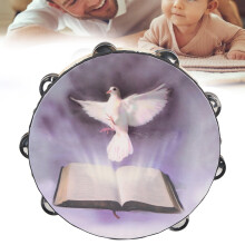 25cm Double Row Metal Jingle Tambourine for Church Party & Dance