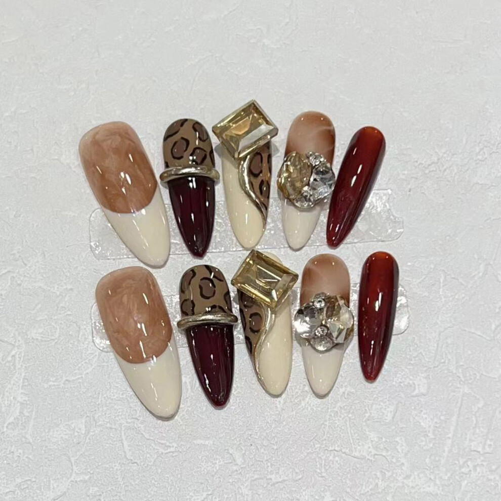 Dachuang Beauty (S) Leopard Print Fake Nails For Women