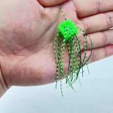 (Fluorescent Green, 10pcs) Flexible PVC Bass Lures for Trout, Pike, Crappie