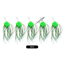 (Fluorescent Green, 5PCS) Flexible PVC Bass Lures for Trout, Pike, Crappie