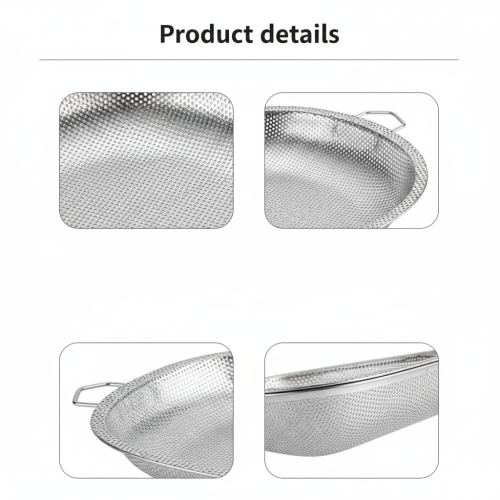 (Fine Mesh 38cm) Stainless Steel Colander for Kitchen Use