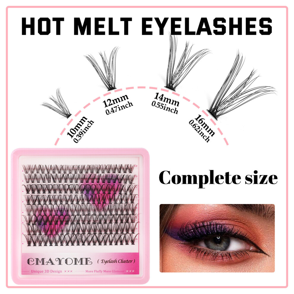 Dachuang Beauty (014) 3D Spiky Cluster Lashes 10-16Mm For Parties & Travel