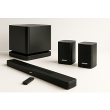 Bose Smart Soundbar 600 Black Bundle with Wireless Surround Speakers (Pair) Bass Module 500