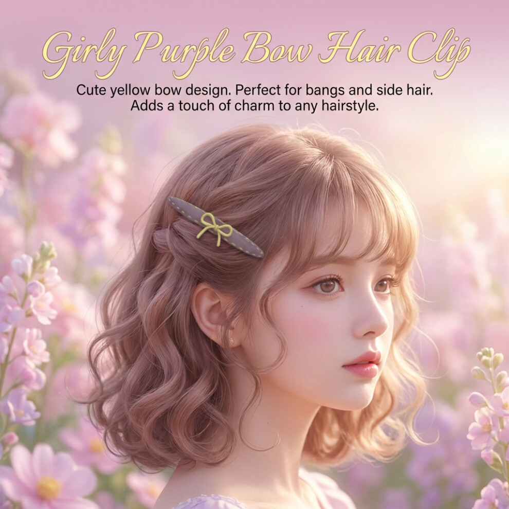 Dachuang Beauty Unisex Pink,Yellow,Purple (Purple Clip Yellow) Pink Duckbill Hair Clip For Bangs 50 Char