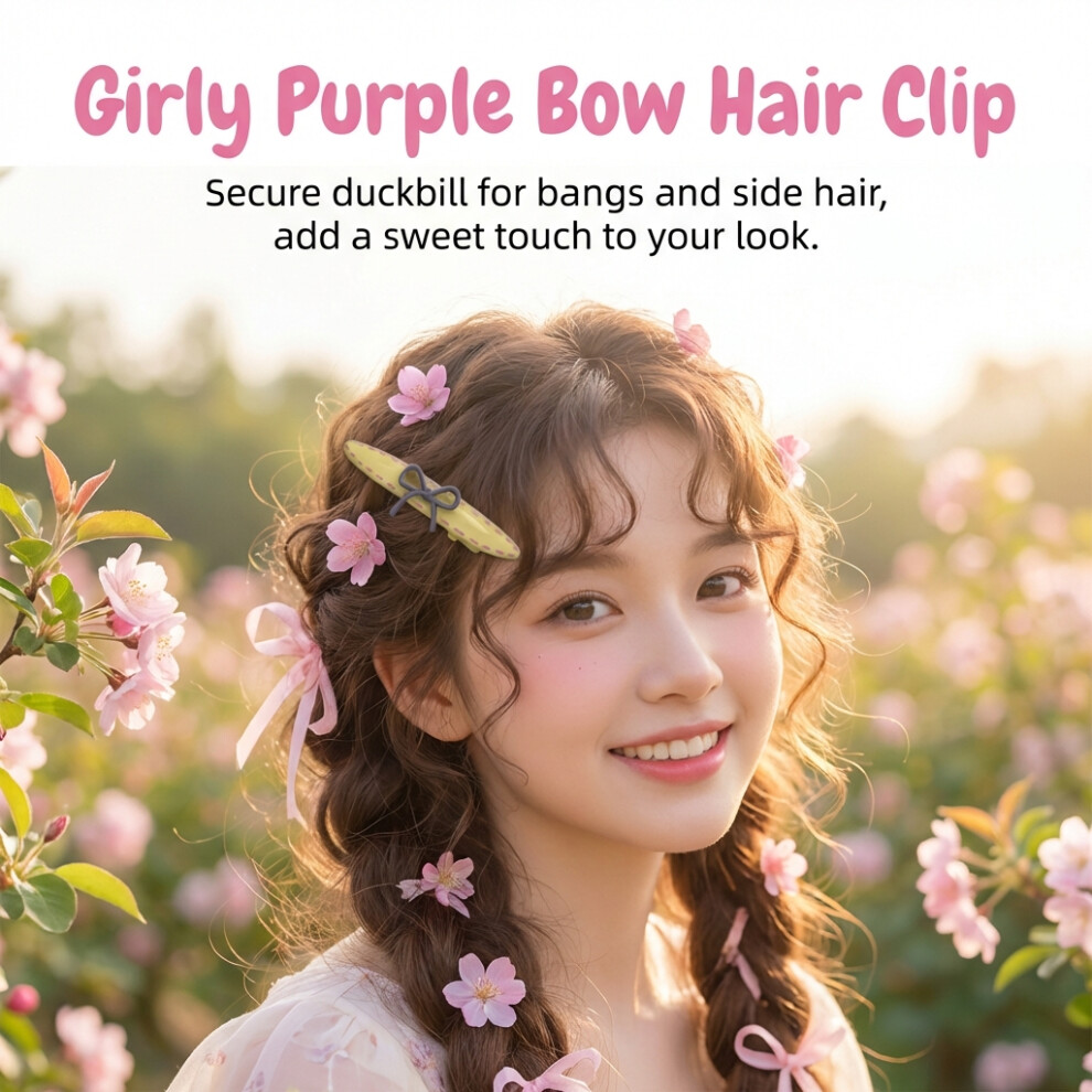 Dachuang Beauty Unisex Pink,Yellow,Purple (Yellow Clip Purple) Pink Duckbill Hair Clip For Bangs 50 Char