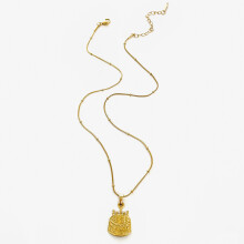 (cake) Gold Elephant Cake Pendant Necklace - Christmas Gift