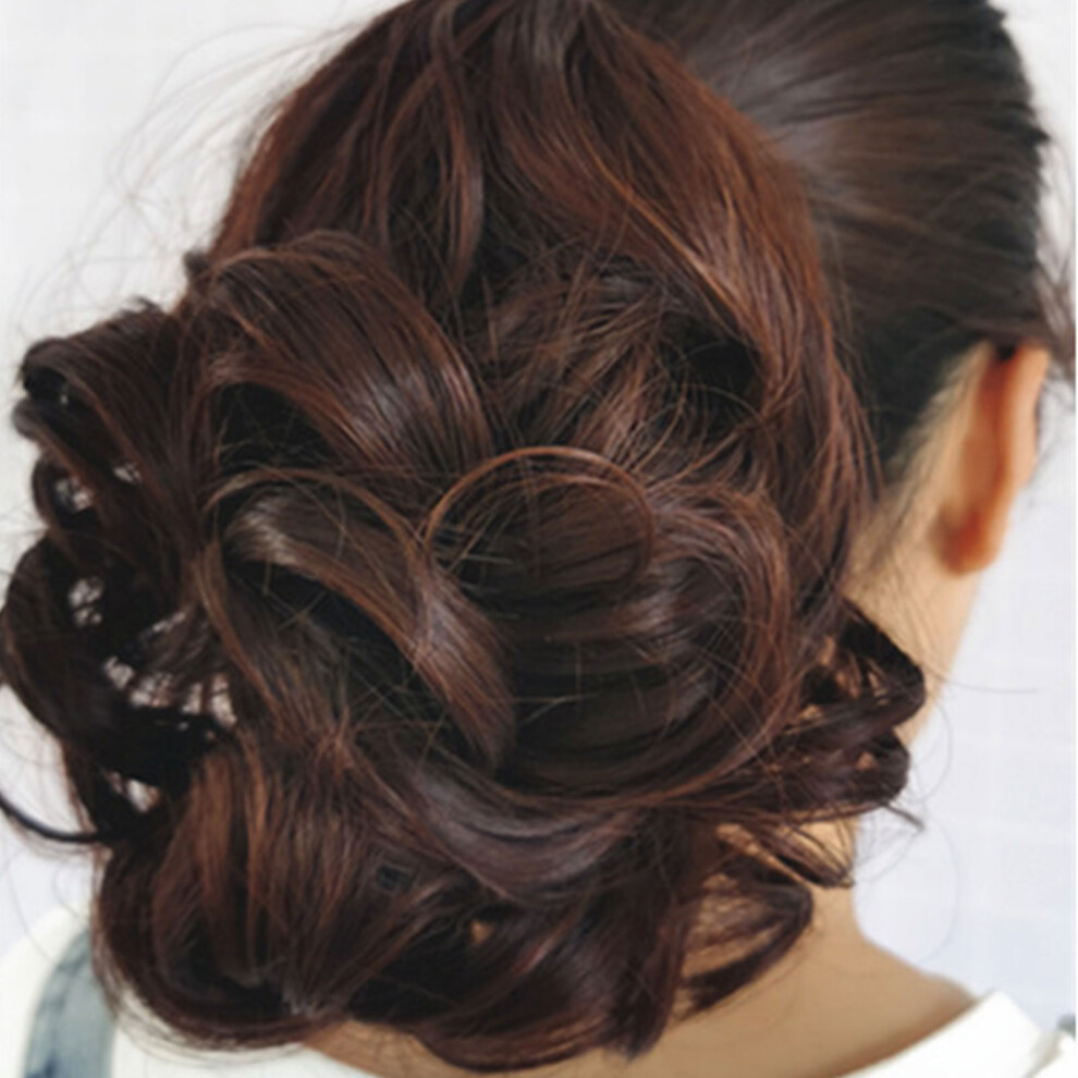Dachuang Beauty Unisex Brown (Dark ) Short Curly Ponytail Wig - Realistic Hairpiece