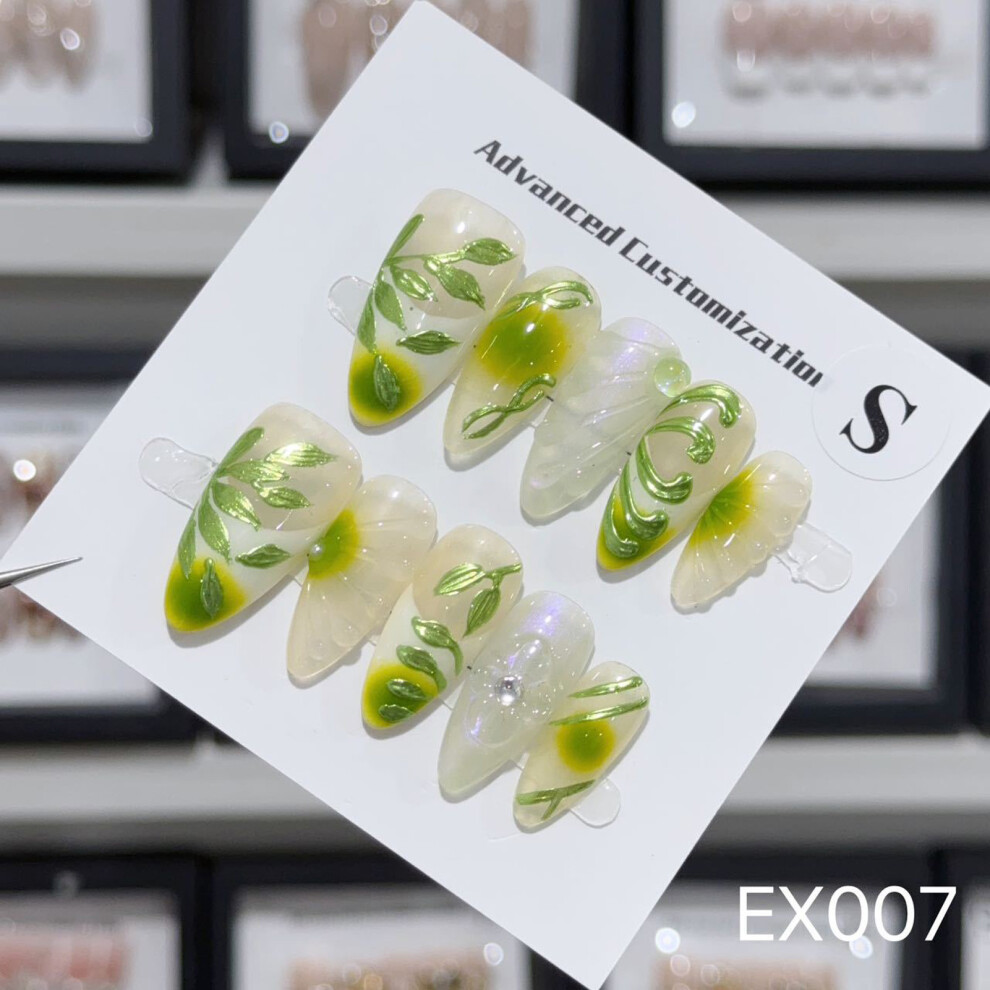 Roc-Electron (Ex007) Floral Spring Fake Nails - Sweet & Reusable