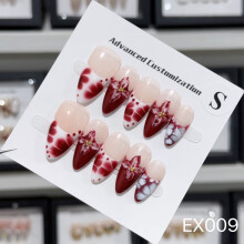 (EX009) Floral Spring Fake Nails - Reusable & Charming