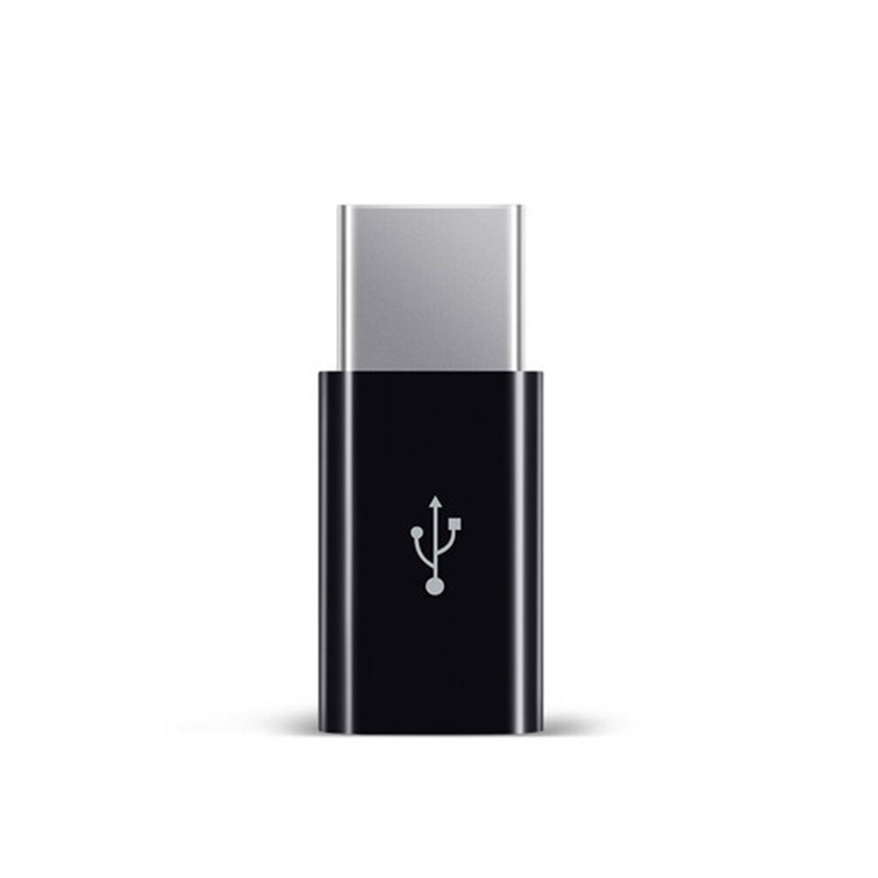(Black) Type C To Micro Usb Adapter For Xiaomi Samsung Black 6434023522531