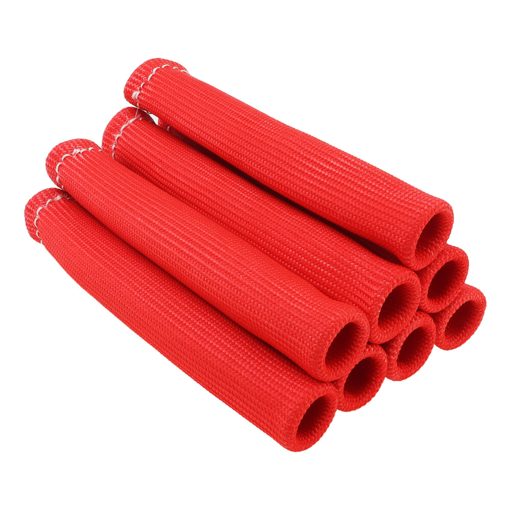 8Pcs 6 Inch Spark Plug Wire Boot Heat Shield Sleeve Cover Fiberglass High Temperature Resistance Car Cord Protector Insulator 6935161649888