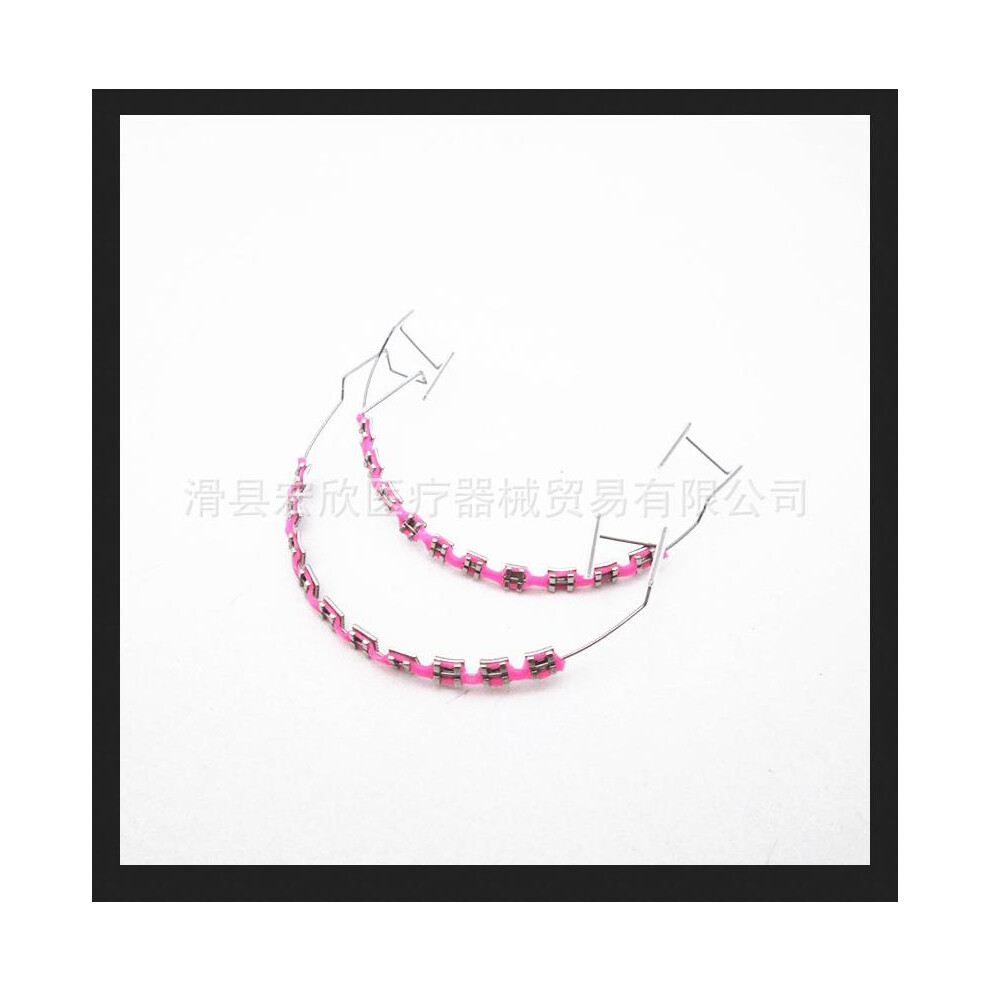 Roc-Electron (Rose Red) Metal Wire Tooth Braces Lip Guard Protector