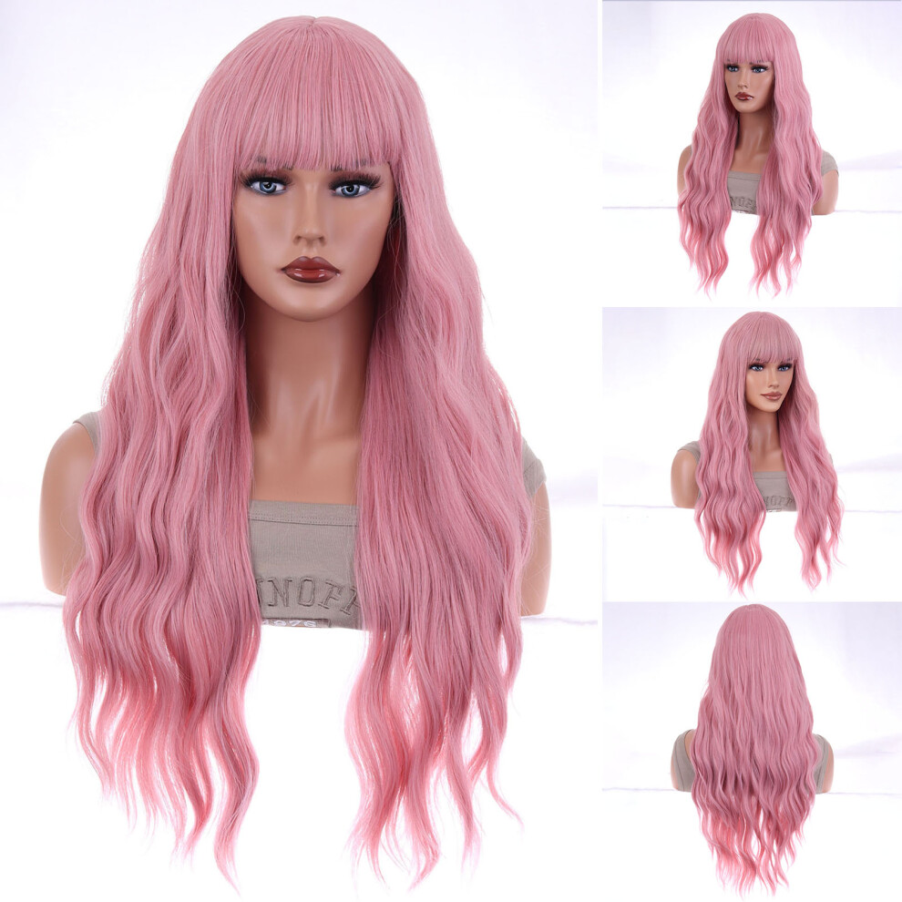 Zhouq-Outdoors 26\" Curly Wig Heat Resistant For Photography