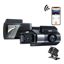 APP Control Vehicle Recorder Night Vision 3 Lens Car DVR HD Loop Recording Car Dashcam Vehicle Monitoring