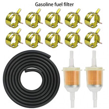 Motorcycle Bike Small Engine 6-8mm Petrol Fuel Filter Kit Gasoline with Clip Hose Pipe Motorbike Dirt Oil Line Gas