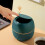 (Green) Mini Desk Trash Can with Lid 1