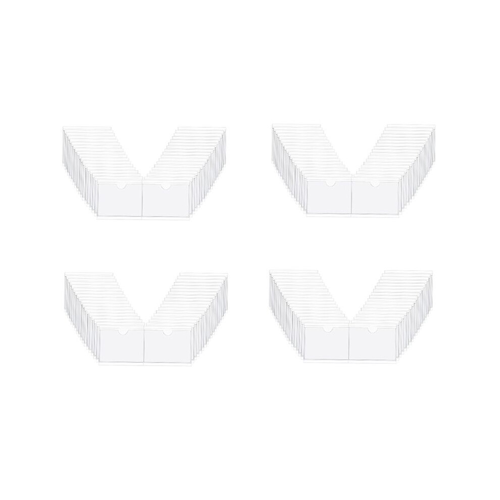 144Pcs Self-Adhesive Label Card Holder Index Pockets Holder 6X8.5cm Clear Plastic Card Holder Adhesive Label Holder 6033420947505