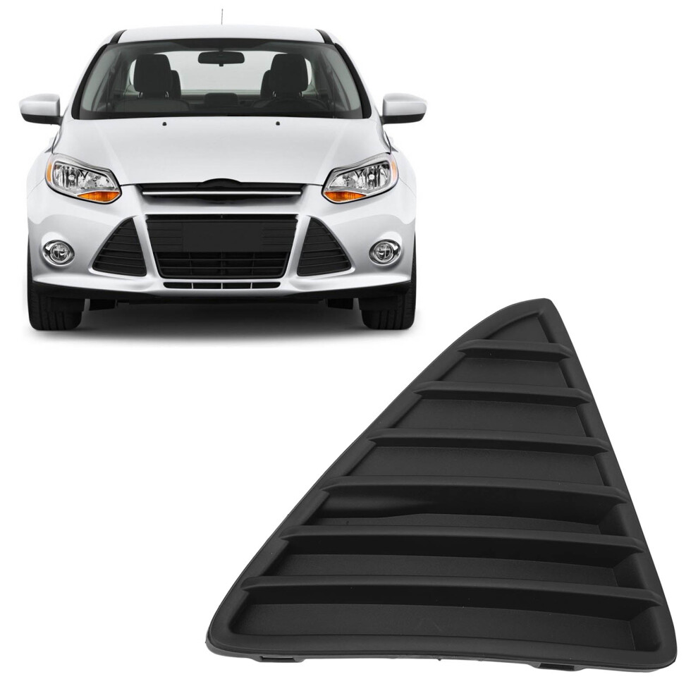Front Bumper Triangle Grille Moulding For Focus 2012-2014 Black 4971388016814
