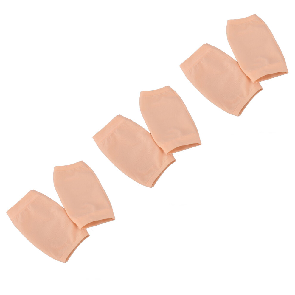 Pink Moisturising Heel Socks For Cracked Skin 3 Pairs Breathable Open Toe