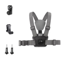 Adjustable Chest Mount Harness Strap for   Action Camera Accessories Combo A