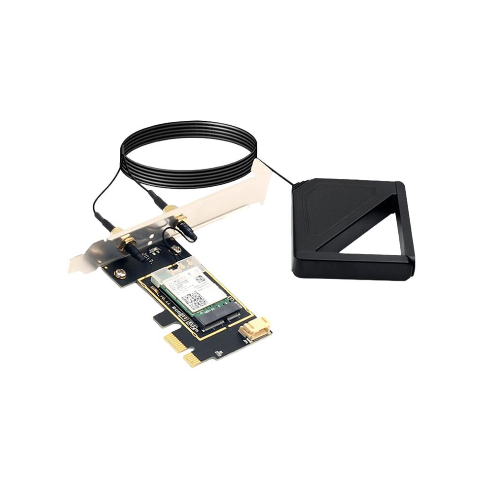 Rtl8852be Wireless Wifi6 Card With Magnetic Antenna Ax1800 802.11Ax Bt5.2 Pci-E Wireless Wlan Dual Band 2.4G/5Ghz Wlan 6031006382764
