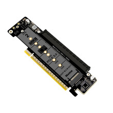 PCIe X16 to X8 X4 X4 Splitter Card M.2 NVMEx2 Input Expansion Adapter Card Support 2280/2260/2242/2230 SSD