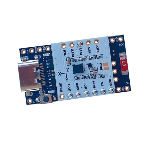 SmolSlime Module Based  NRF SlimeVR Module,ProMicro NRF52840 + (LSM6DSV + QMC6309 ) 1