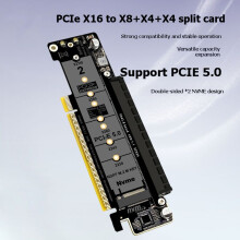 PCIe X16 to X8 X4 X4 Splitter Card M.2 NVMEx2 Input Expansion Adapter Card Support 2280/2260/2242/2230 SSD