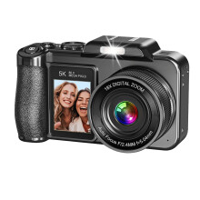 5K 80MP Digitale Camera, 3,5"+2" Dubbel Scherm, Autofocus voor Fotografie, 18x Digitale Zoom, Vlogcamera
