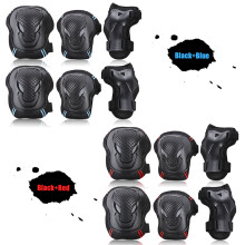Knee Pads Set 6 Protector Kit, Adjustable Impact Safety Gear for Skateboard Cycle Riding