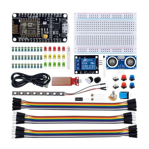 ESP8266 WiFi Development Kit for  - IoT  Kit with Breadboard, WiFi Sensor, and Essential Components