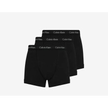 (M) Calvin Klein Men's 3 Pack Low Rise Boxer Trunks Classic Fit Black- M