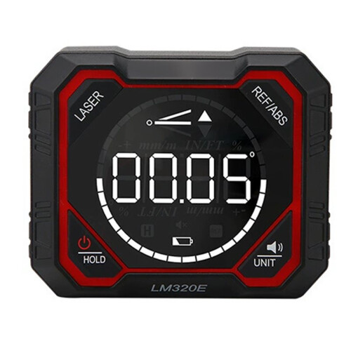 Laser Inclinometer Digital Angle Meter with Absolute Relative Angle Measurement Magnetic Inclinometer LM320E