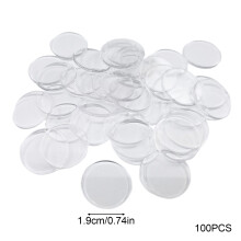 (Clear, 19mm*1.6mm thick) Colorful Acrylic Chips 1000pcs, 24 Colors, 19mm
