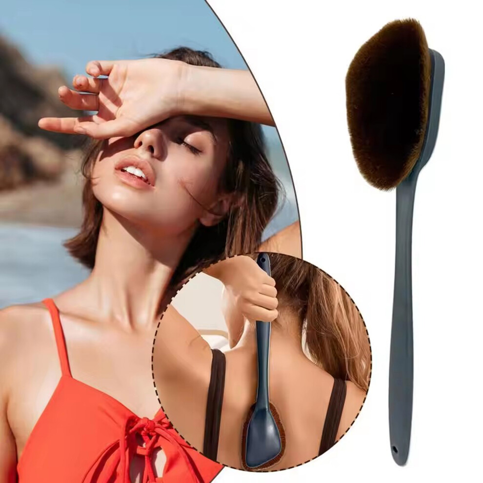 Hue-Grain Self-Tanning Brush For Women & Men, Long Handle
